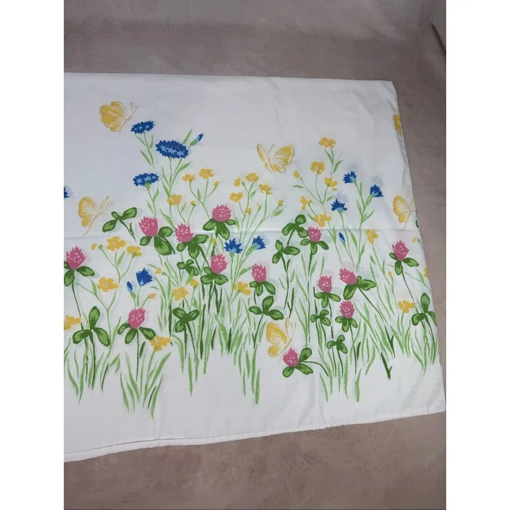Vintage Floral Pillowcase Set Butterflies 20x30” Burlington